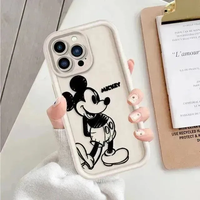 Mickey Minnie Fashion Clear Phone Case (For iPhones)